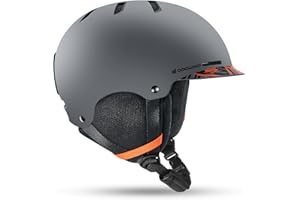 Odoland Adult Ski Helmet for Men & Women - Snowboard Helmet with Adjustable Dial Fit System, ASTM Safety Certified, Goggles Compatible for Skiing, Snowboarding