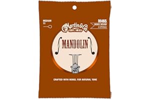 MARTIN Retro 8 Cordes pour Mandoline, 80/20 Monel Wound, Medium, 11-40 (M465)