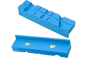 WANGCL 2-pack 15 cm magnetiska skruvstäd käftkuddar överdrag multi-spår design hållbar TPU gummiskydd universal skruvstäd mju