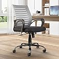 CELLBELL Desire C104 Mesh Mid Back Ergonomic Office Chair/Study Chair/Revolving Chair/Computer Chair for Work from Home Metal Base Seat Height Adjustable Chair (Grey)
