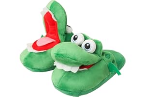 OPILROYN Zapatillas de cocodrilo, mocasines antideslizantes de dibujos animados, sandalias de animales de fantasía de terciopelo, zapatos de cocodrilo divertidos para mujer, zapatillas de niña con boca de