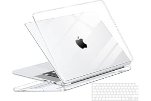 NPUOLS Etui do MacBook Pro 14 cali M4 M3 M2 M1 Pro/Max 2021-2024 (A3401 A3185 A3112 A2992 A2918 A2779 A2442), Plastikowa Obudowa Ochronna i Ultracienka Osłona Klawiatury TPU w Wersji EU, Przezroczysty