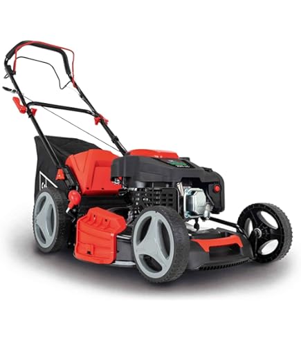 Güde Big Wheeler 554.2 R Lawnmower (Engine: 4-Stroke Power Engine S 630 V, Engine Power: 3.5/4.8 (kW/PS), Cutting Width: 55 Cm, Wheel Drive, 65 L Grass Collection Bag, 6 X Central Cutting Height