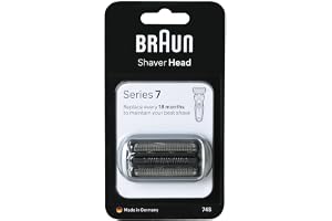 Braun Series 7 Electric Shaver Original Ersättningshuvud, Få tillbaka 100 | Ersättningsdel för nära rakning, 3 flexibla blad, officiellt ersättningsgaller för generationer 70, 71, 72