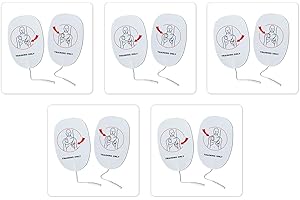 XFT AED Trainer Pads - Defib Training Pads - 5 Pack Replacement AED Trainer Pads Compatible with XFT-120C, XFT-120C+, XFT-d0009, XFT-120GA (Aldult Mode)