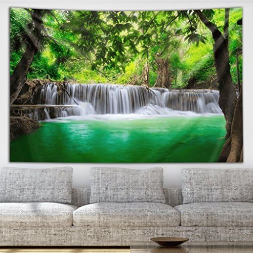 Kanjanaburi Waterfall Tapestery - by Third Eye Tapestries - Wall Tapestry - Wall Hanging - Photo Tapestry