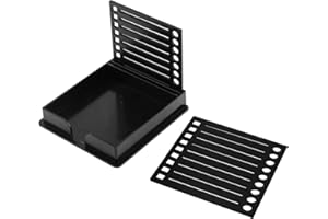 BOXOB Stencil per Note Adesive, Porta Post con Modello di Disegno a Forma di Riquadro Autoadesivo Organizer Blocco Note per Scrivania Ufficio Casa e Scuola (Nero)