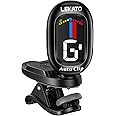 Guitar tuner, LEKATO Chromatic Clip-on Tuner with LCD colour display for bass, ukulele, violin, banjo, mandolin