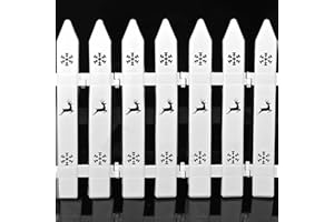 GUKASXI 20 sztuk 30 cm ogrodzenia choinkowe białe plastikowe ogrodzenie graniczne mini ogrodzenie dekoracja na Boże Narodzenie ślub dom bajkowy ogród