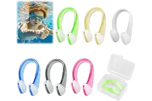 DTYGUIXE Pinzas de Nariz para Natación, 6 Pinzas Nasales de Silicona de 6 Colores con Caja de Almacenamiento Individual Clip de Nariz para Nadar en la Piscina para Adultos Niños Grandes