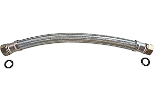 SOMATHERM FOR YOU, Flexible chauffage 2 écrous tournants 1" - Longueur 1000 mm - DN26 - Tuyau EPDM non toxique - Tresses acier inox - Raccords laiton - Température max 90°C