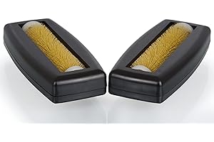 Crumpy Aspirabriciole non elettrico a rullo spazzola per tappeti tovaglie spazzola briciole Spazzino auto caravan dopio Nero