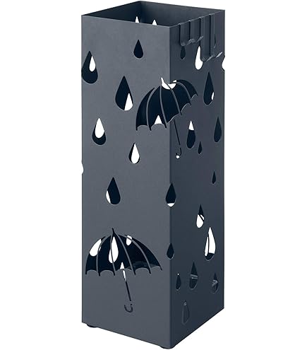 Portaombrelli BAKAJI In Ferro - Design Moderno Con Vaschetta Salvagoccia, 49x15,5 Cm - Foto 5