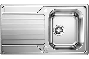 BLANCO 523378 DINAS 45 S Kitchen Sink, Stainless Steel Brush Finish, 45 cm Unterschrank