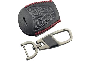 Happyit Cuero Cubierta de la Llave del Coche Casos Llavero para SAAB 9-3 9-5 93 95 4 Botones Accesorios para Control Remoto de Automóviles