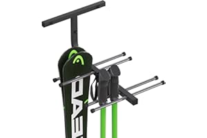 QLS Support Mural de Ski N4 pour 4 Paires de 37 cm