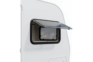 Husbilsfönster 70 × 40 cm, set med utfällbart fönster som öppnas utåt, husbilsfönster, mörkläggning, aluminiumlegering, husvagn, fönster