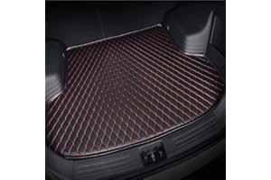 FIXCOR Leather Car Boot Mat for MG HS 2018-2023, Waterproof Rear Trunk Liner, Anti-Scratch Auto Cargo Protector Tray Cover, Dog Friendly Styling Accessory,Red