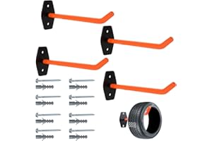 SilverChry Crochet Garage de Pneu*4pcs, Crochets de Rangement de Garage, Support de Crochet de Pneu, Crochet de Rangement Mural Garage, Garage Hook, Crochets de Rangement en Métal