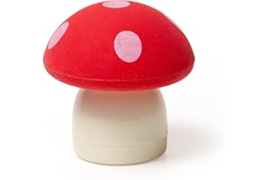 Legami - Caoutchouc avec taille-crayon Magic Mushroom, 0,4 x 5 cm, version rouge, pour effacer et tempérer avec précision, gomme avec taille-crayon en forme de champignon
