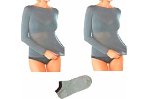 JADEA Maglia Cashmere Manica Lunga, Offerta 1-2 Pezzi + Calze in Omaggio, Scollo a Barca, Sottogiacca Donna