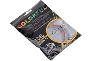 DILWE 6 szt. strun gitarowych, 5 kolorów fosforu brąz struny do gitary akustycznej zamiennik dla większości gitary