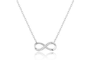 Philip Jones Silver Plated Infinity Pendant Necklace Created with Zircondia® Crystals
