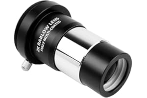 POFET Obiektyw 2X, 1,25 cala w pełni wielowarstwowy metalowy obiektyw Barlow z gwintem M42 interfejs złącza do okularu teleskopowego
