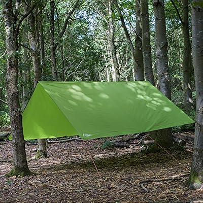 Andes - Bâche pour camping - imperméable/léger/compact/résistant - tissu Ripstop - vert - 3 x 3 m