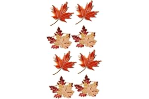 DOITOOL Servilleteros, 8 piezas de hoja de arce de anillos decorativos de napa, servilleteros para Acción de Gracias, ocasiones festivas y decoración de mesa elegante, fiestas, banquetes