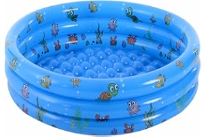 Indimization Paddling Pools 39in Inflatable Swimming Pool 3 Ring Paddling Pool Inflatable Pool Indoor&Outdoor Small Paddling Swimming Pools(100CM)