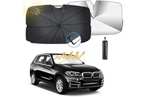 Xingsky Pare-Brise Avant, Pare-Brise de Voiture Amélioré Pare-Brise Pliable Pare-Brise Avant de Voiture Rotation à 360° Ne Bloque Pas Le Rétroviseur, pour La Plupart des Voitures Et VUS, L