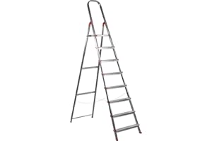 Escalera Aluminio Rolser Unica 8 Peldaños. Certificada según Norma Europea EN-131 para Uso doméstico y Profesional.