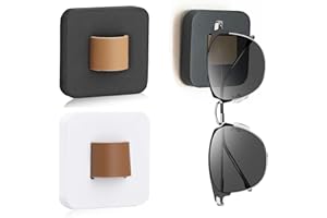 EnixwH 2 Stück Brillenhalter Wand, Sonnenbrillen Aufbewahrung Hängend, Brillenständer Holz, Brillenregal, Holz Brillenaufbewahrung Hängend, Brillen Display zum Aufhängen Der Brille Sonnenbrillen