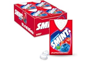 ‎SMINT Smint Waldfrucht, 12 Dispenser mit je 40 Wildberry-Pastillen, zuckerfreie Mints für über 2 Stunden frischen Atem (12 x 40 Stück)
