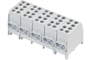 GRENDA-HAMMER Hauptleitungsklemme VDE 25/16qmm 5-polig für Hutschiene fingersicher zur Anwendung im Elektroverteiler und Zählerplatz