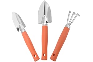 mellystore Mini Gartengeräte Set, 3PCS Gartenwerkzeug Set Klein, Mini Pflanzen Werkzeug Set Gartenwerkzeug, Kleine Schaufel Rechen Spaten für Gärten Zimmerpflanzen Sukkulenten