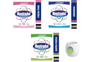 DEZPO Neutradol Gel Power Orbs - 3-Pack: Super Fresh & Original Scents for Clean Air at Home and Work