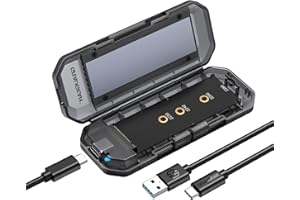 GRAUGEAR | Custodia esterna | per M.2 NVMe e NGFF SSD | USB 3.2 Gen2 (10 Gbit/s) | Sistema di raffreddamento | USB-C | USB-A | M-Key | B-Key | B+M-Key | G-M202-AC-10G