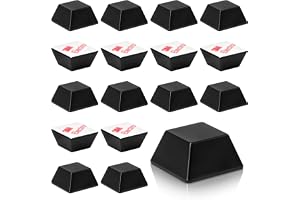 8 stycken gummifötter självhäftande svart 20 x 20 x 10 mm silikonfötter trapets avståndshållare självhäftande antivibrationsfötter absorberande för högtalare subwoofer HiFi hushållsapparater