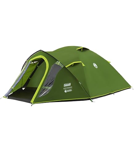 coleman tent cortes 3 Tent, 3 Person Tent, 1 Bedroom Camping for 3 People, Waterproof Thanks to 2000 mm Hydrostatic Head, Lightweight Tunnel Tent for Camping, Trekking or Festivals with Sewn-in Size:PATRIOT L- Annex Blk 4' 5