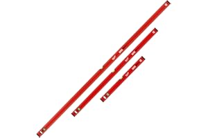 Milwaukee Accessori – Livella a bolla 3 pezzi, 180 cm, 120 cm, 6 cm