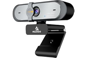 NexiGo N660P 60FPS 1080P Webcam with Software Control, Dual Microphone & Cover, AutoFocus, HD USB Computer Web Camera, for OBS Gaming Zoom Skype FaceTime Teams