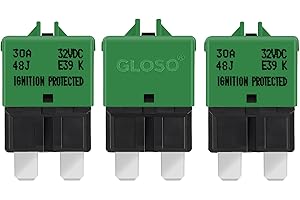 Gloso Disjoncteur Fusibles à lames Réinitialisation manuelle Standard Le bateau Camion Voitures 30 AMP 3 paquets E39