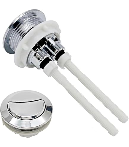 WOFASHPURET Dual Flush Toilet Tank Button – Rectangle, ABS Plastic, Threaded Base, Replacement Flush Button For Dual Flush Toilet Kits (Small/Large Flush)