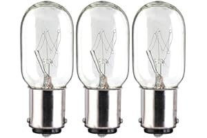 Sunnylinn Sewing Machine Bulb 15W 240V Bayonet Fitting Warm White 2700K (3-Pack).