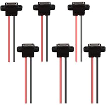 10 Stück USB-C Stecker 3A – 2-polig Mit 70 Mm Kabel, Für Panelmontage