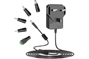 MAREISA 12V Power Supply, 12V 2A Power Adapter, for Yamaha Keyboard LED Strip Light CCTV Camera External Hard Drive BT Speaker GPS Webcam Router Scanner with 12Vdc Power Cord