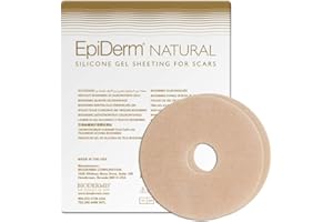 BIODERMIS Epiderm Natural Narbenheilungspflaster hautfarben Areola Kreise Brust 1x2Stück für die Brust Silikonfolie gegen Narben Silikon Narbenpflaster
