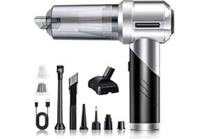 NVKHG Aspirabriciole Senza Fili, 18000Pa Aspirapolvere Auto Portatile, Pieghevole Aspiratore e Soffiatore con Motore Brushless, Mini Aspirapolvere Potente per Auto Casa Ufficio Peli di Domestici